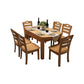 Rectangle Solid Wood Dining Table Butterfly Leaf Dining Table for Kitchen Use