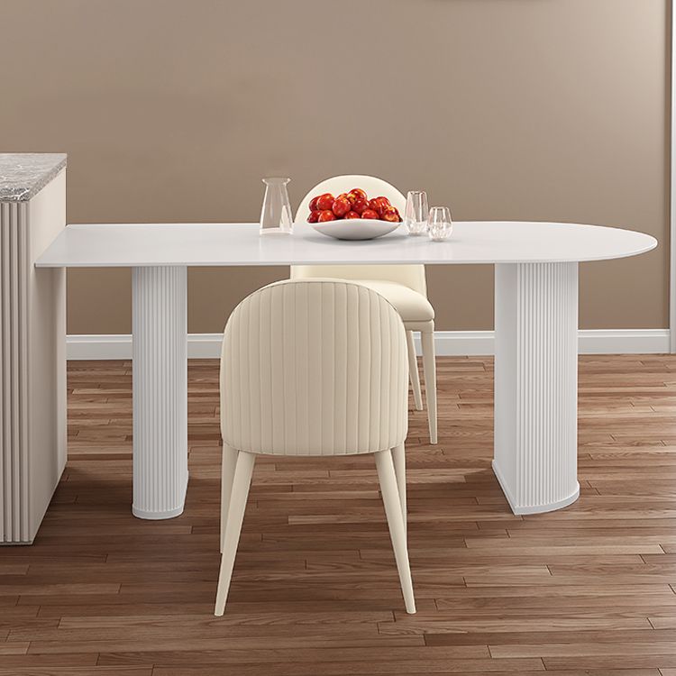 Solid Wood Modern Free Form Dining Table Sintered Stone Top Table for Dining Room Clearhalo ' dining_table' 'Dining Tables & Seating' 'Dining Tables' 'furn' 'furn_dining_table' 'Furniture' 'furniture_dining_table' 'Kitchen & Dining Furniture' 'kitchen&dining_furn' 'kitchen' 'kitchen_dining_table' 1200x1200_6bf3c2c3-95ee-4d1d-8414-a0b7204b9f09