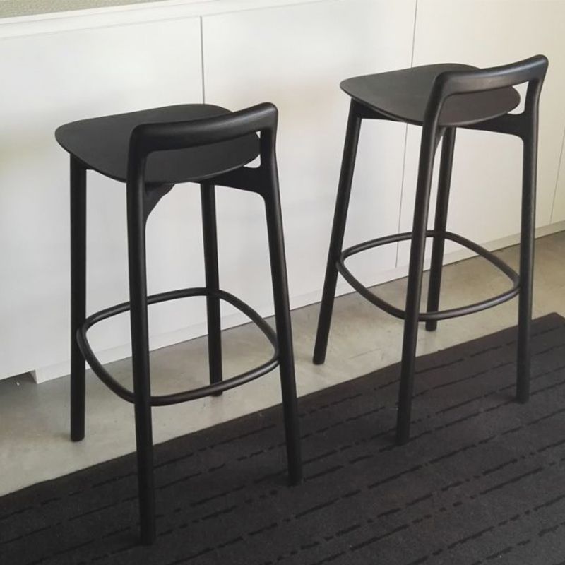 Scandinavian Solid Wood Bar Stool Living Room Faux Leather Counter Stools Clearhalo 'Bar Furniture' 'Bar Stools' 'bar_stools' 'furn' 'furn_bar_stools' 'Furniture' 'Kitchen & Dining Furniture' 1200x1200_6bf3ed66-9eb9-4840-a16d-cc31bb9dec57
