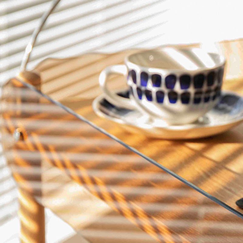 Rectangular Solid Wood End Table with Casters 28.7" Tall 2-Tier Side Table in Brown Clearhalo 'Coffee & Accent Tables' 'End & Side Tables' 'end_side_tables' 'furn' 'furn_end_side_tables' 'Furniture' 'Living Room Furniture' 1200x1200_6bf4e5c6-55f8-4b0a-bab9-a3bd9cdef8c3