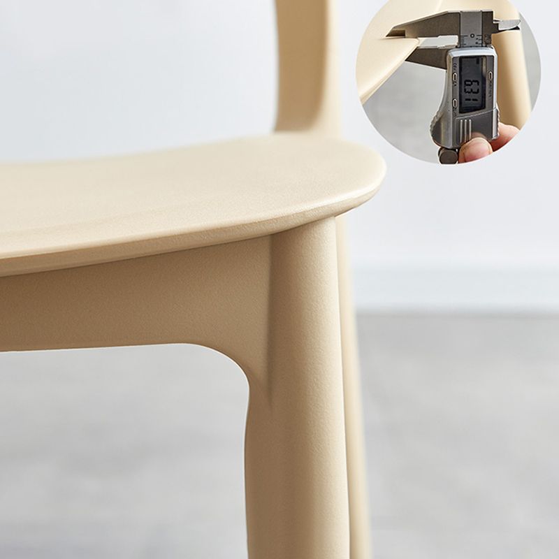 Matte Finish Plastic Dining Side Chair Open Back Stackable Dining Chair Clearhalo ' kitchen&dining_furn' 'Dining Chairs' 'Dining Tables & Seating' 'dining_chair' 'furn' 'furn_dining_chair' 'Furniture' 'furniture_dining_chair' 'Kitchen & Dining Furniture' 'kitchen' 1200x1200_6bf9003b-8972-415c-8aea-31c69db19938