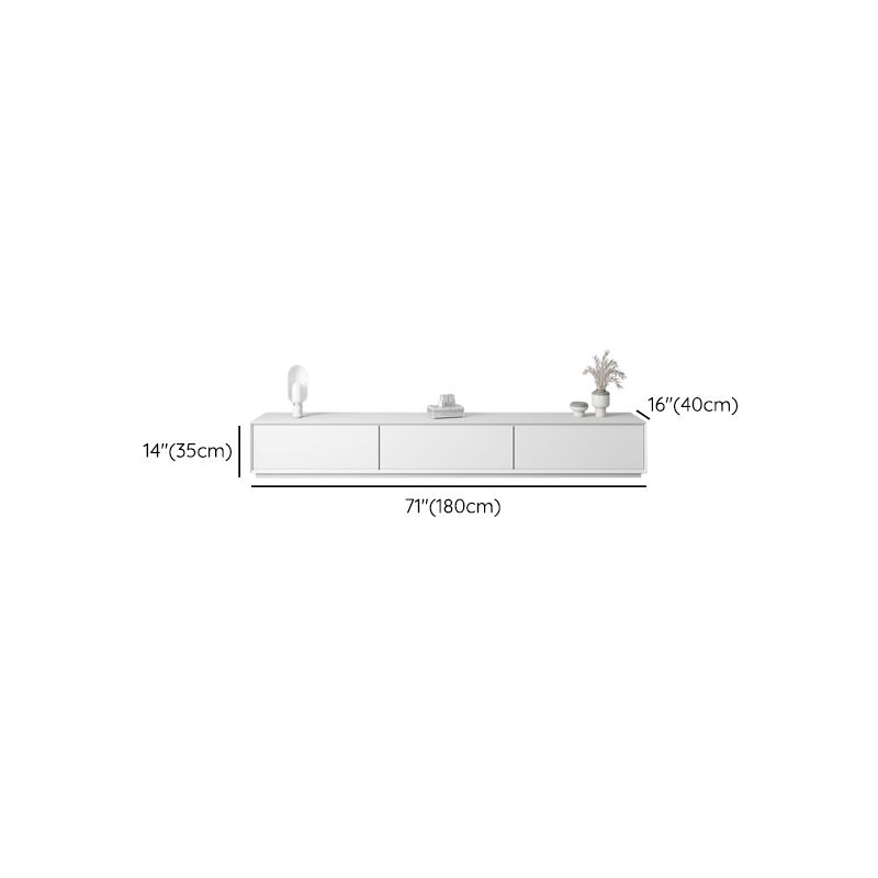 Faux Wood TV Console White Contemporary Cable Management Media Console Clearhalo 'furn' 'furn_tv_stands_entertainment_centers' 'Furniture' 'Living Room Furniture' 'TV Stands & Entertainment Centers' 'TV Stands & Media Storage Furniture' 'tv_stands_entertainment_centers' 1200x1200_6bfa7833-43aa-4f0e-ba90-79909f2f5d69