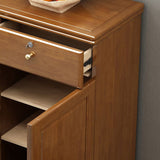 Commode en bois massif de poitrine de rangement traditionnel américain avec 6 tiroirs