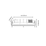 Scandinavian 3-seater Sofa Pillow Back Couch with Black Legs for Living Room Clearhalo 'Furniture' 'furniture_sofas' 'kitchen' 'kitchen_sofas' 'Living Room Furniture' 'Sofa' 'sofas' 1200x1200_6bfbde7a-ceae-4d97-86c4-165a6a1b9e09