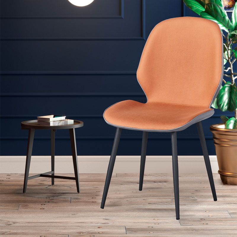 Industrial Style Faux Leather Dining Chairs Solid Back Chair for Kitchen Clearhalo ' kitchen&dining_furn' 'Dining Chairs' 'Dining Tables & Seating' 'dining_chair' 'furn' 'furn_dining_chair' 'Furniture' 'furniture_dining_chair' 'Kitchen & Dining Furniture' 'kitchen' 1200x1200_6bfc3aa1-c37a-4692-89be-38bd1024a1ab