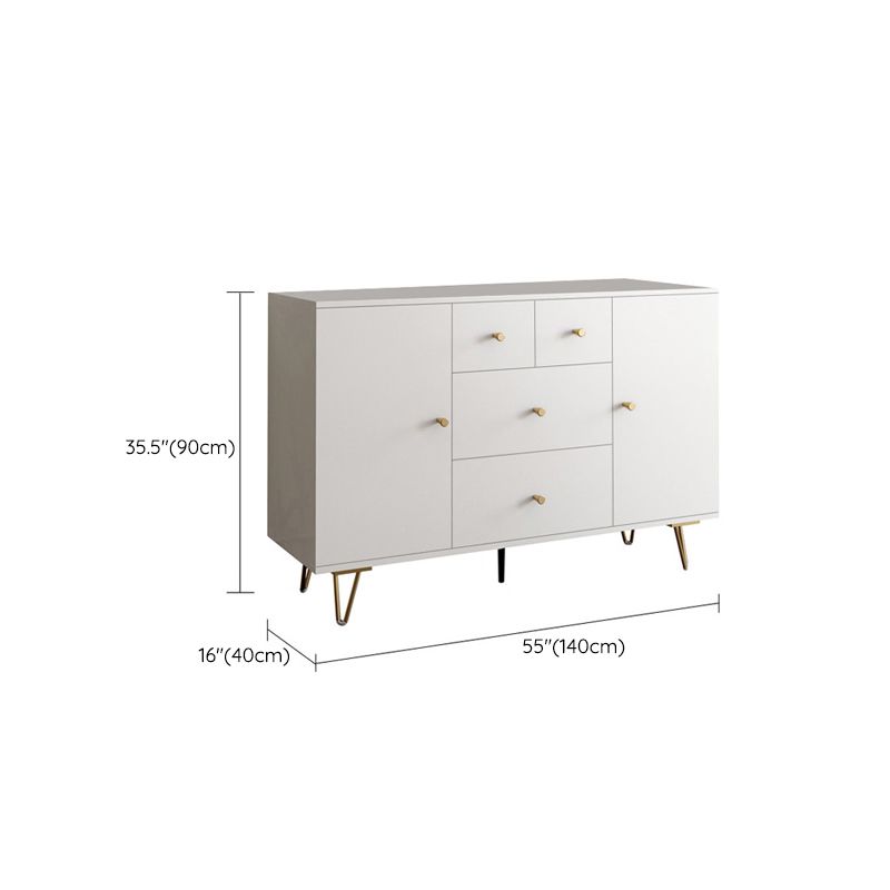 Weiße, moderne Kommode aus Holz für Schlafzimmer, 39,9 cm breit