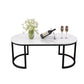 Table de cocktail ovale Glam Stone Table de cocktail basse simple standard