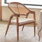Scandinavian Solid Wood Parsons Chair/Accent Armchair with Woven Back