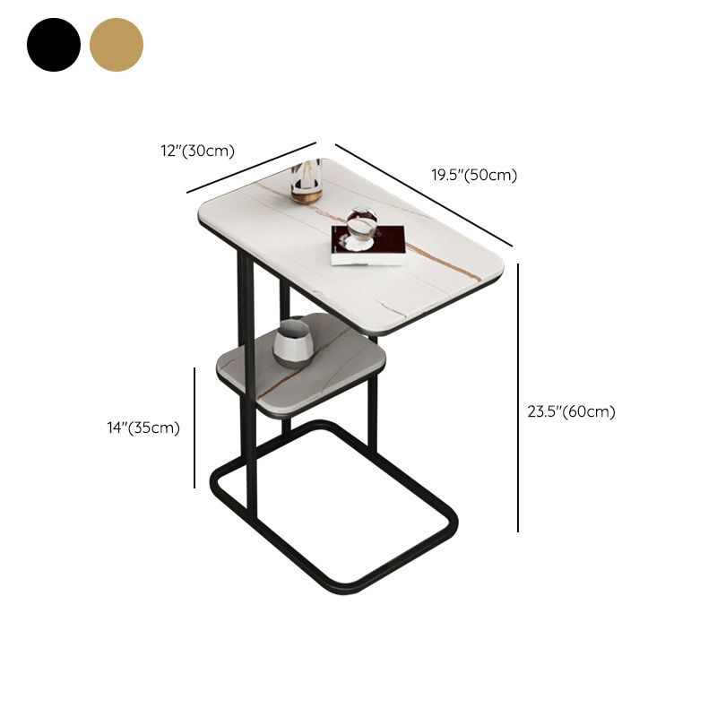 Mesa moderna de la esquina C redonda de la pizarra.