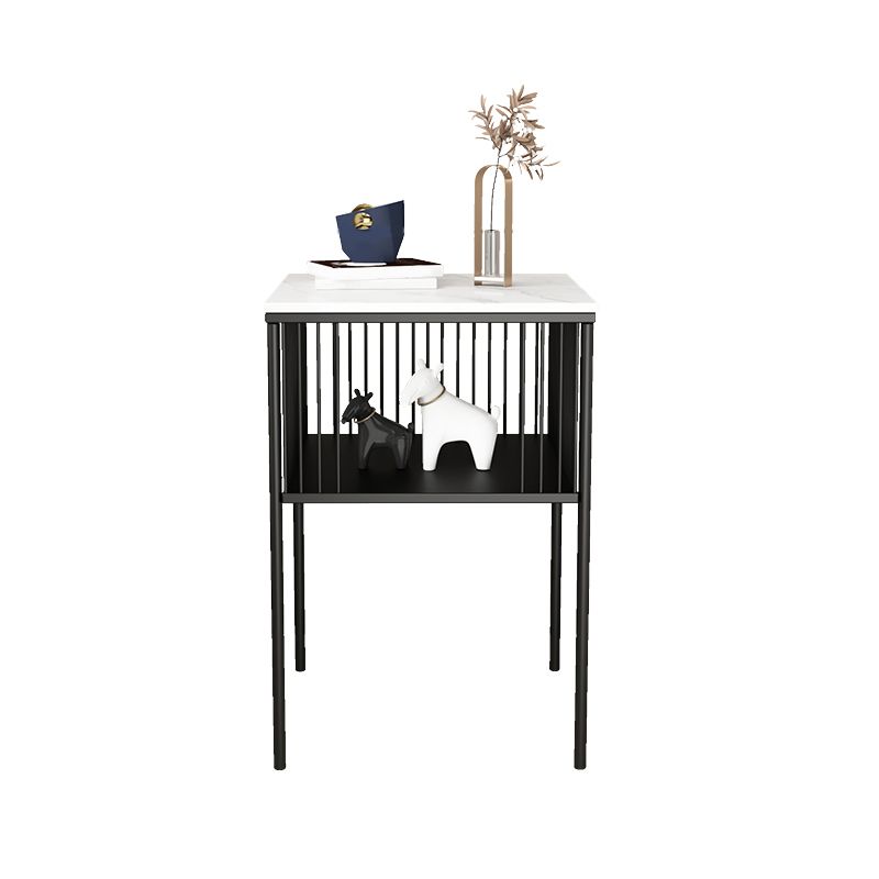 Metal de metal modernista 4 patas de la mesa de la mesa cuadrada de la pizarra cuadrada