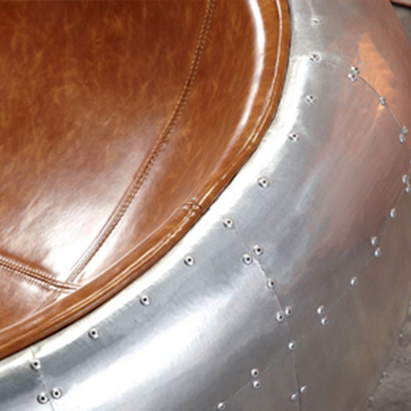 Estilo contemporáneo Sofá de cuero genuino asientos en marrón