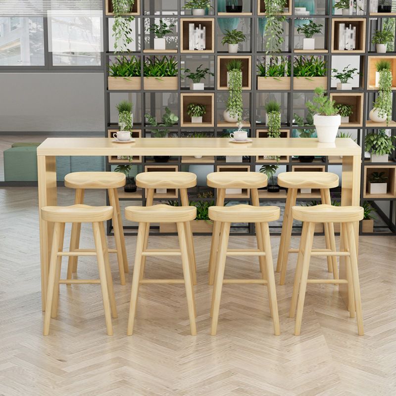 Nordic Rectangle Bar Counter Table Wooden Dining Table for Kitchen Clearhalo 'Bar Furniture' 'Bar Tables' 'bar_tables' 'furn' 'furn_bar_tables' 'Furniture' 'furniture_bar_tables' 'Kitchen & Dining Furniture' 1200x1200_6c07f3c1-1a0e-40af-92e4-3a8d1f4828e7