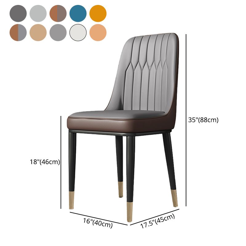 Contemporary Style Metal Dining Chairs Dining Armless Side Chair for Kitchen Clearhalo ' kitchen&dining_furn' 'Dining Chairs' 'Dining Tables & Seating' 'dining_chair' 'furn' 'furn_dining_chair' 'Furniture' 'furniture_dining_chair' 'Kitchen & Dining Furniture' 'kitchen' 1200x1200_6c089603-81a4-4438-b69b-d65c682ec555