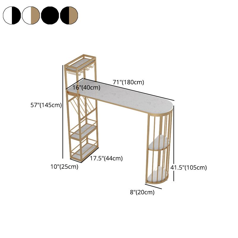 Nordic Bar Table 42-inch Height Artificial Marble Top and Iron Pedestal Pub Table Clearhalo 'Bar Furniture' 'Bar Tables' 'bar_tables' 'furn' 'furn_bar_tables' 'Furniture' 'furniture_bar_tables' 'Kitchen & Dining Furniture' 1200x1200_6c0b3825-a634-484e-a5aa-651d7c499c5b