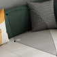 Glam Style 27.55" Wide Faux Leather 3 Seater Tuxedo Arm Sofa with Pillows