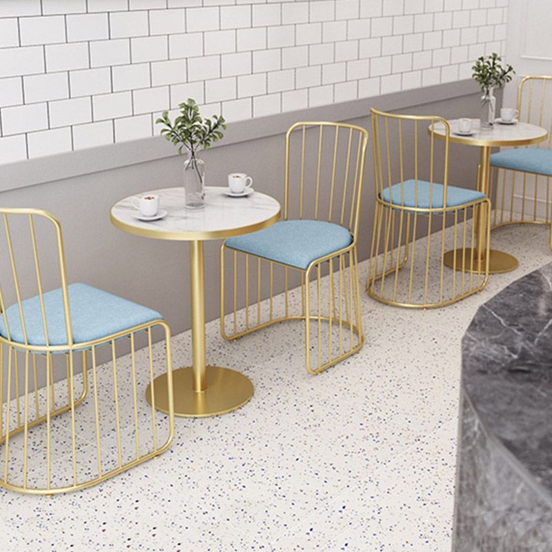Modern Faux Marble Dining Table White Dinette Table for Home Clearhalo 'Dining Tables & Seating' 'Dining Tables' 'dining_table' 'furn' 'furn_dining_table' 'Furniture' 'Kitchen & Dining Furniture' 1200x1200_6c0c5dfb-8f5f-4929-89fd-8b1ab4a01a6c
