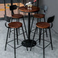Industrial 1/3/5 Pieces Bar Table Set Round Pine Wood Counter Table with High Stools Clearhalo 'Bar Furniture' 'furn' 'furn_home_bar_bar_sets' 'Furniture' 'Home Bars & Bar Sets' 'home_bar_bar_sets' 'Kitchen & Dining Furniture' 1200x1200_6c0d1905-91b2-4ce2-b3eb-54baa73bb92a