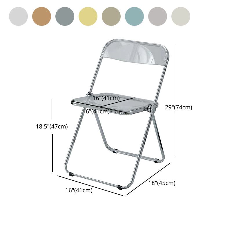 Industrial Design Plastic Folding Side Chair for Home Use Open Back Dining Side Chair Clearhalo ' kitchen&dining_furn' 'Dining Chairs' 'Dining Tables & Seating' 'dining_chair' 'furn' 'furn_dining_chair' 'Furniture' 'furniture_dining_chair' 'Kitchen & Dining Furniture' 'kitchen' 1200x1200_6c102054-128a-41ec-8dd0-f452ea68943c
