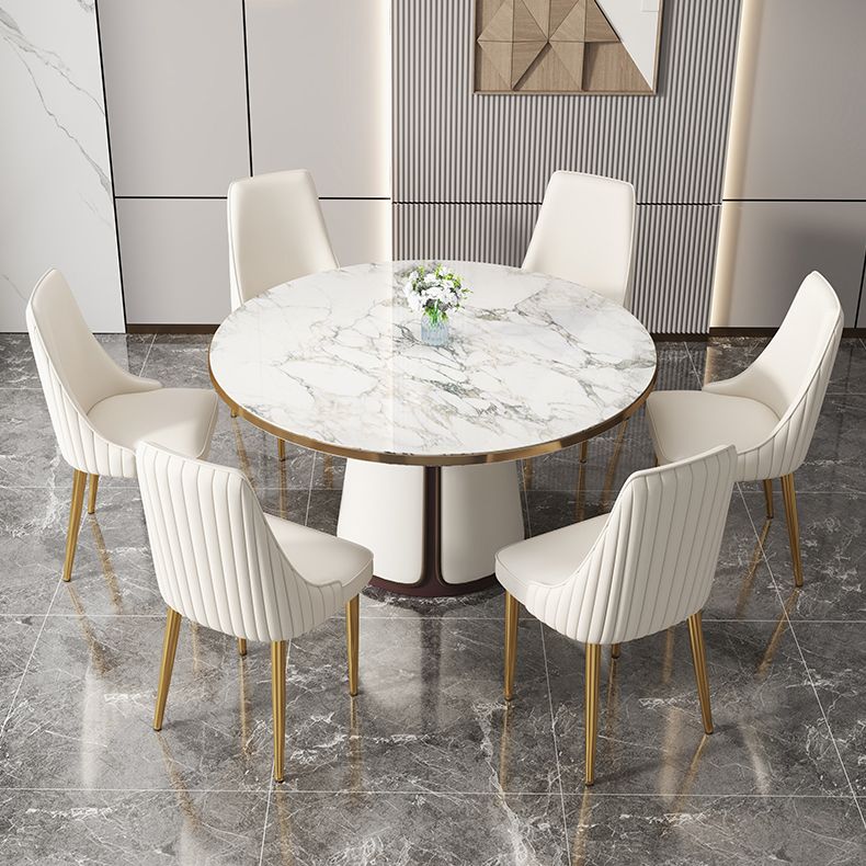 Silla de comedor de estilo glamorante silla de comedor de cuero para casa