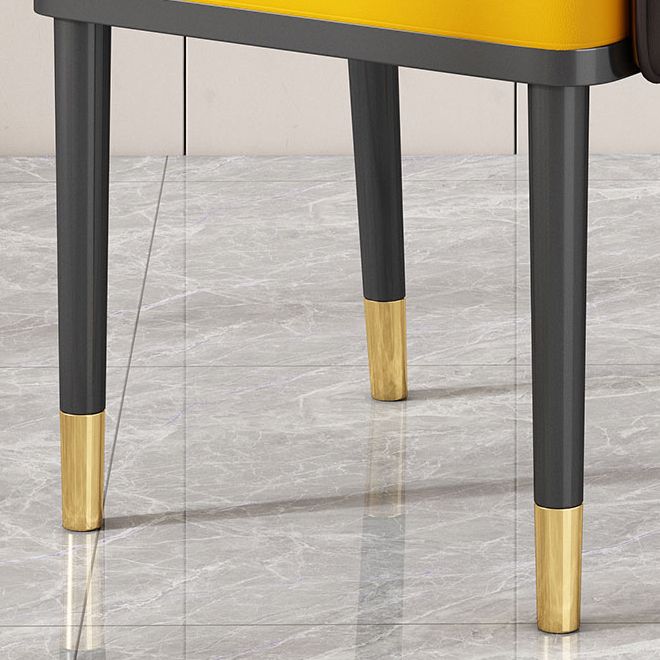 Glam Style Parsons Dining Side Chair Leather Indoor Dining Chair Clearhalo 'Dining Chairs' 'Dining Tables & Seating' 'dining_chair' 'furn' 'furn_dining_chair' 'Furniture' 'furniture_dining_chair' 'Kitchen & Dining Furniture' 1200x1200_6c11b32d-21be-4e7d-bf89-14af55948533