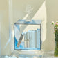 Square Acrylic Night Stand Open Storage Night Table for Bedroom