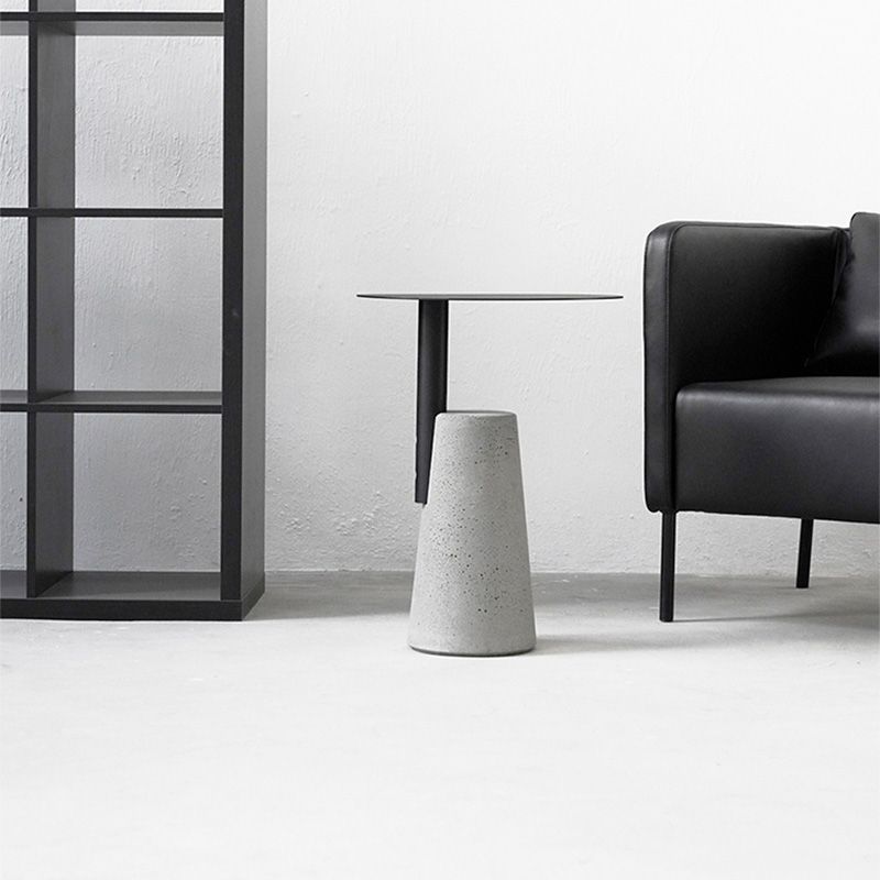 Scandinavian Living Room Metal End Table Concrete Pedestal Sofa Side Table Clearhalo 'Coffee & Accent Tables' 'End & Side Tables' 'end_side_table' 'end_side_tables' 'furn' 'furn_end_side_tables' 'Furniture' 'furniture_end_side_table' 'Living Room Furniture' 1200x1200_6c12fd2d-d26c-4ccb-a508-434e4b83caf3