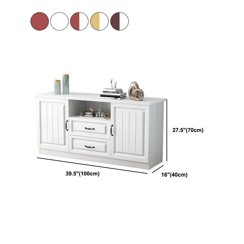 Mueble para TV de 2 puertas de madera estilo escandinavo Consola para TV con estante
