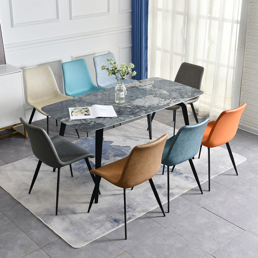 Contemporary Style Chair Dining Armless Chair with Metal Legs for Kitchen Clearhalo ' kitchen&dining_furn' 'Dining Chairs' 'Dining Tables & Seating' 'dining_chair' 'furn' 'furn_dining_chair' 'Furniture' 'furniture_dining_chair' 'Kitchen & Dining Furniture' 'kitchen' 1200x1200_6c1910dd-5faa-49aa-83e1-288521b81574