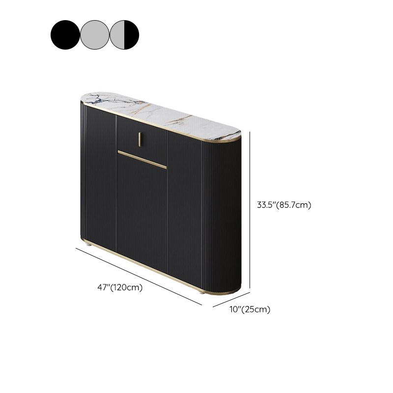 Glamstil Stone Top Sideboard Engineered Wood Side Board für Wohnzimmer