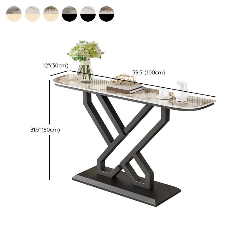 Glam Console Accent Table Antique Finish Console Table in Stone