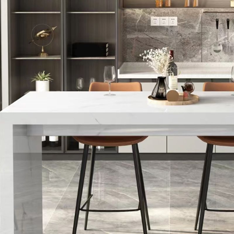 Faux Marble Counter Height Table Contemporary Pub Height Dining Table Clearhalo 'Bar Furniture' 'Bar Tables' 'bar_tables' 'furn' 'furn_bar_tables' 'Furniture' 'Kitchen & Dining Furniture' 1200x1200_6c1b414c-2407-4228-b06b-18cc378bd2ed
