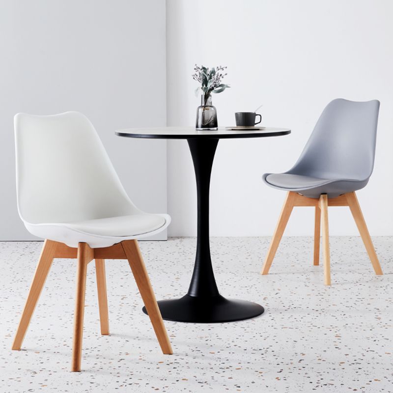 Scandinavian Indoor Side Chair Solid Back Upholstered Dining Room Chair with Wood Legs Clearhalo ' kitchen&dining_furn' 'Dining Chairs' 'Dining Tables & Seating' 'dining_chair' 'Furniture' 'furniture_dining_chair' 'Kitchen & Dining Furniture' 'kitchen' 1200x1200_6c1b5461-7030-4266-be40-21c695f60a51