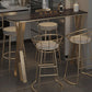 Gesinterde stenen bistro-bartafel Metalen basisstaaftafel voor keuken