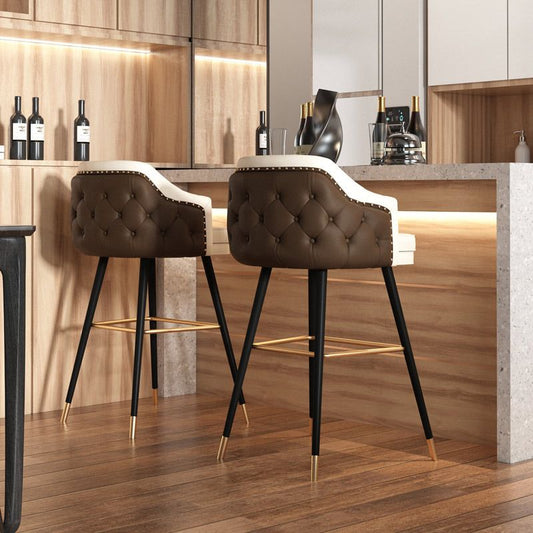 Moderno bracciolo sgabello da bar con banco di braccioli con cuscino e pedale