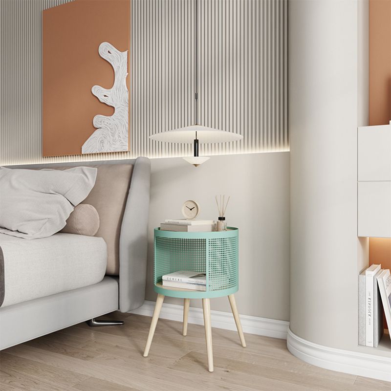 16 "W x 20" H Armadi a letto in legno massiccio comodino moderno con 2 ripiani per soggiorno