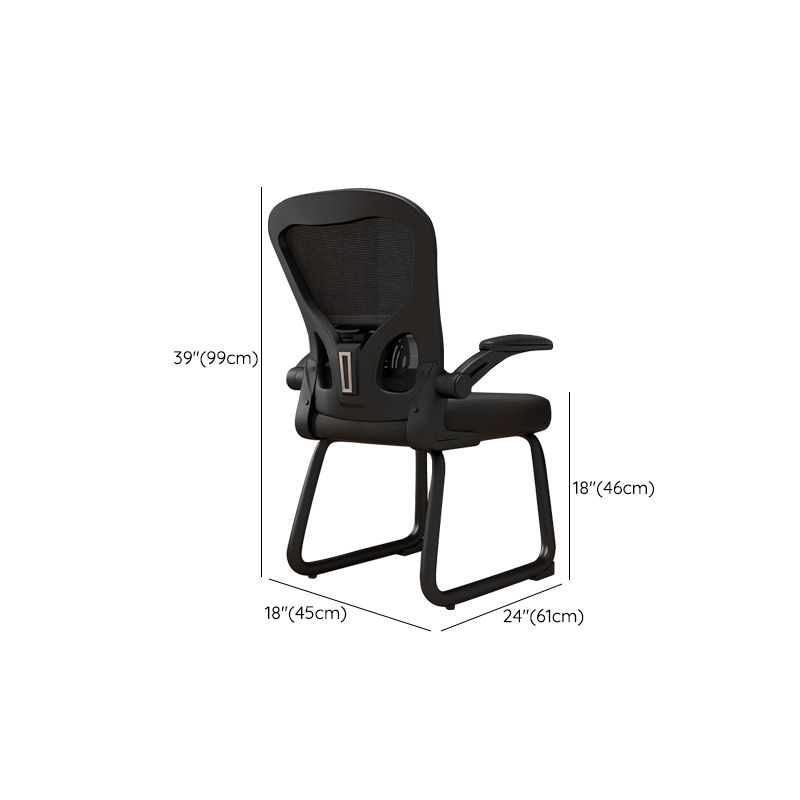 Chaise de bureau à armes rembourrées contemporaines chaise de bureau ergonomique pour le bureau