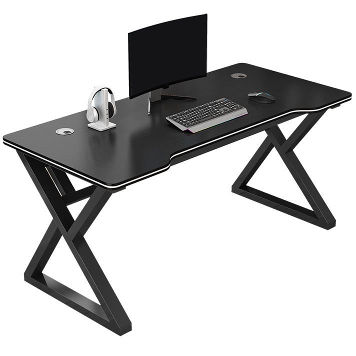 Contemporary Free Form Computer Desk Manufactured Wood Trestle Base Desk Clearhalo 'Furniture' 'furniture_office_desk' 'Office Desks' 'Office Furniture' 'office_desk' 1200x1200_6c1dd5d2-e26c-4406-aaba-1a0f816c1fdc