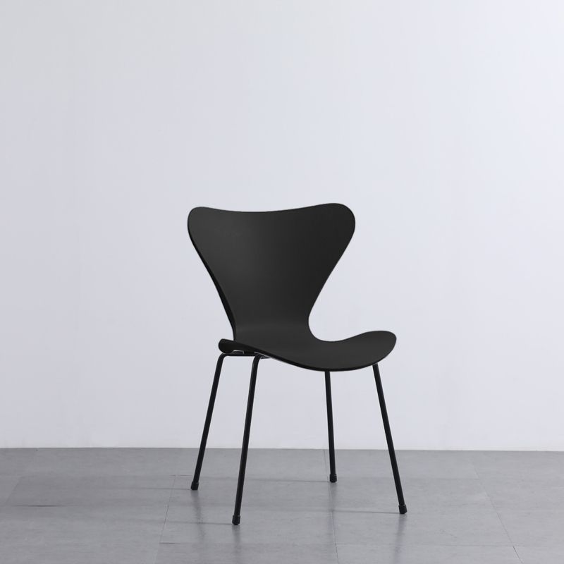 Modern Armless Side Chairs with 4 Black Finish Legs Plastic Solid Chairs for Home Use Clearhalo ' kitchen&dining_furn' 'Dining Chairs' 'Dining Tables & Seating' 'dining_chair' 'Furniture' 'furniture_dining_chair' 'Kitchen & Dining Furniture' 'kitchen' 1200x1200_6c1e2a67-95fc-47af-bf5a-c4745062d603