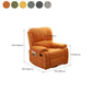 Modern Faux Leather Recliner 33.5" W Swivel Recliner Chair with Side Pockets