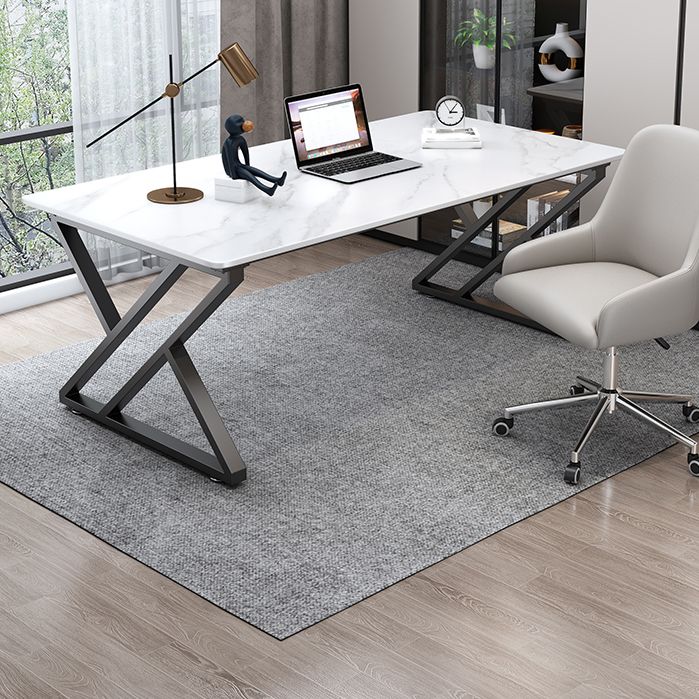 Contemporary 29.53" Tall Writing Desk Stone Rectangular Office Desk Clearhalo 'furn' 'furn_office_desk' 'Furniture' 'Office Desks' 'Office Furniture' 'office_desk' 1200x1200_6c1fd031-9c44-43e5-9339-4d5fae466afb