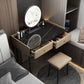 Contemporary Stone Top Make-up Vanity with 2 Storage Drawers