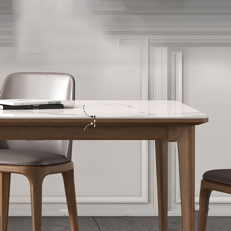 Rechthoekige eettafel ingesteld 1/4/5/7 stuks dinette ingesteld met bruin houten frame