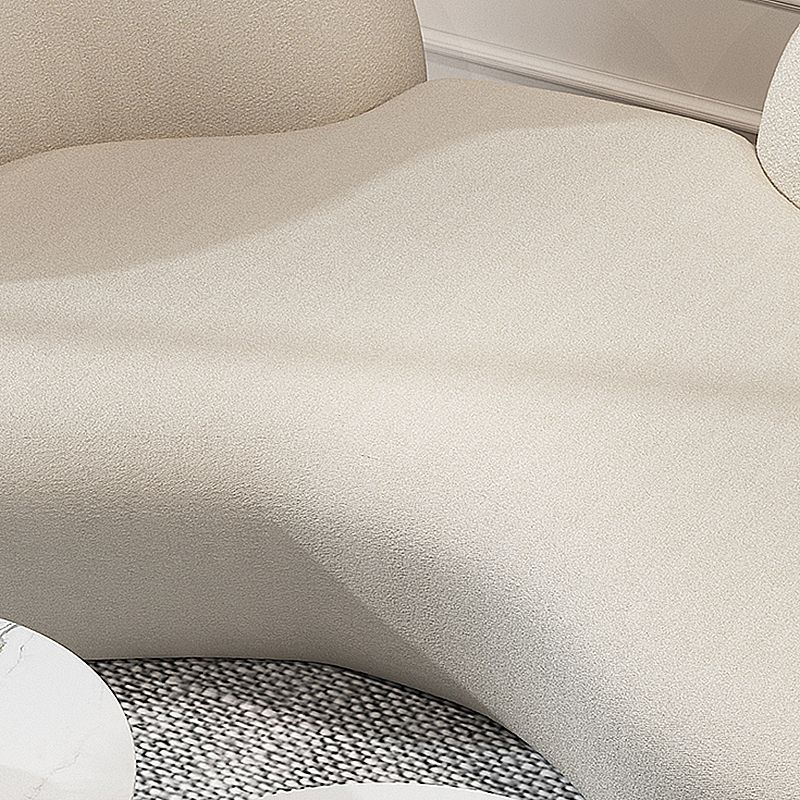 Moderne kameel achterbank 27,56 "High Round Arm Sofa voor appartement, wit