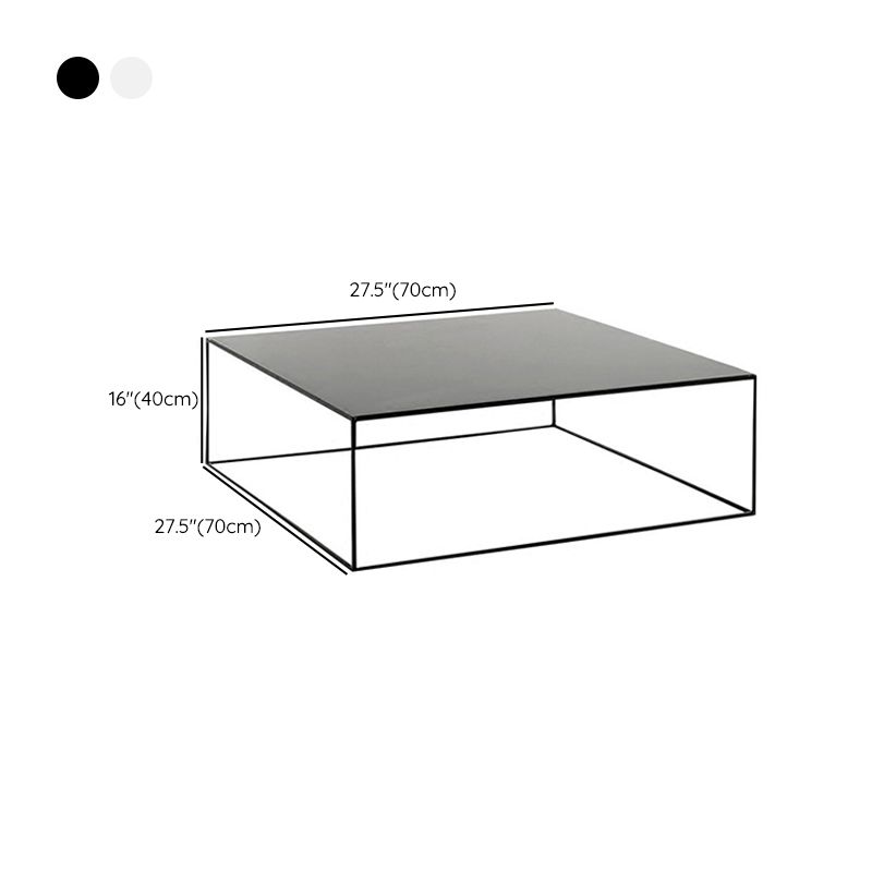 Table basse à base de cadre Table de cocktail carrée extensible en métal