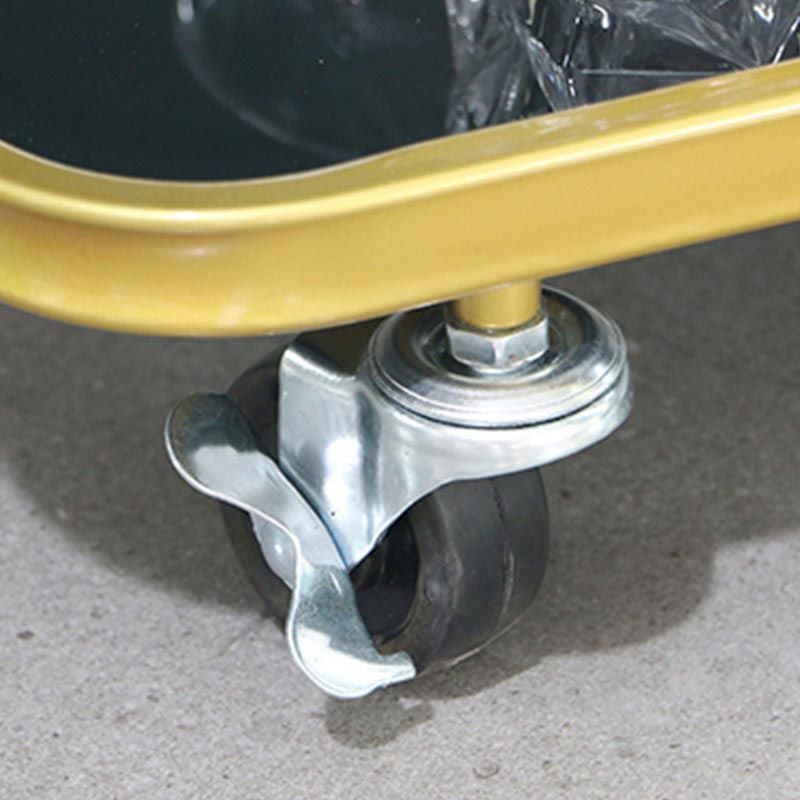 Contemporary Glass Prep Table Rolling Prep Table for Dining Room Clearhalo 'furn' 'furn_kitchen_islands_carts' 'Furniture' 'Kitchen & Dining Furniture' 'Kitchen Islands & Carts' 'kitchen_islands_carts' 1200x1200_6c22098f-941e-4861-a15e-47170556c0aa