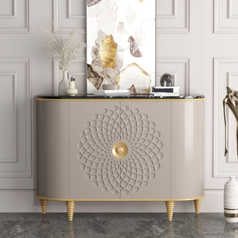 Stone Countertop Dining Server Glam Manufactured Wood Server Clearhalo 'buffet_sideboard' 'Buffets & Sideboards' 'furn' 'furn_buffet_sideboard' 'Furniture' 'Kitchen & Dining Furniture' 1200x1200_6c23cf4e-327b-4ccc-a6ae-27e49e6e2894