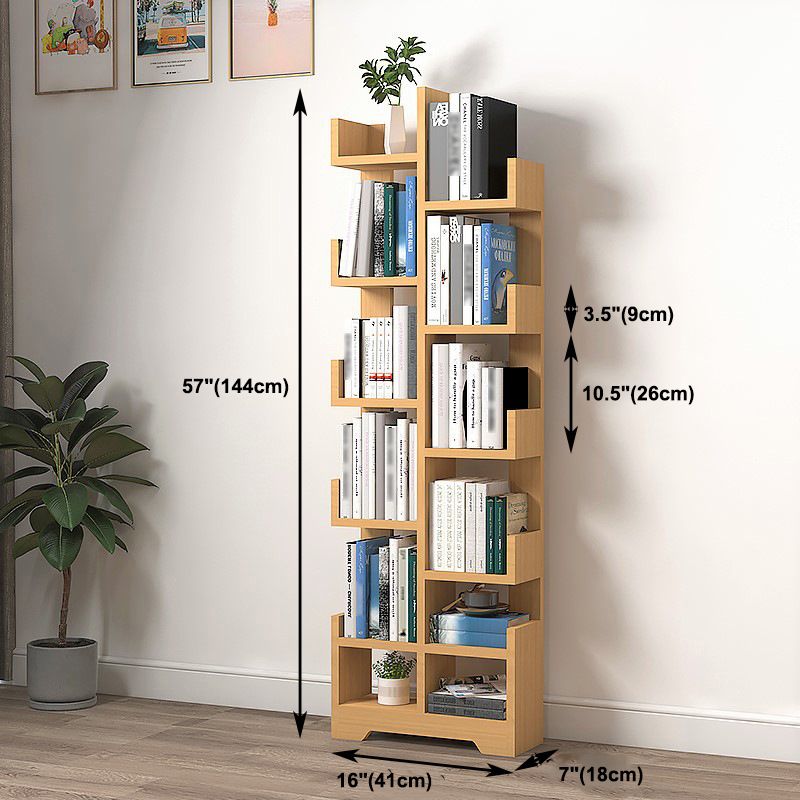 Scandinavian Manufactured Wood Geometric Bookshelf Vertical Open Bookshelf Clearhalo 'Bookcases' 'Furniture' 'furniture_bookcases' 'kitchen' 'kitchen_bookcases' 'Living Room Furniture' 'Office Furniture' 1200x1200_6c250f25-49ae-4c9a-913c-54bc9efd5700