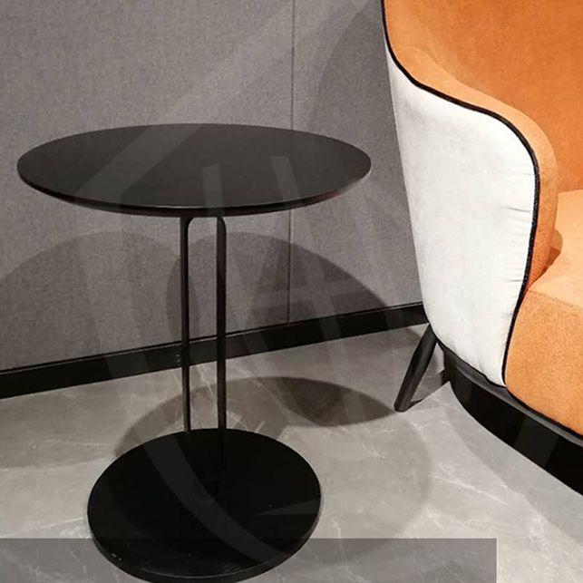 Design di base di base di piedistallo rotondo tavolo in legno solido tavolino in stile nordico