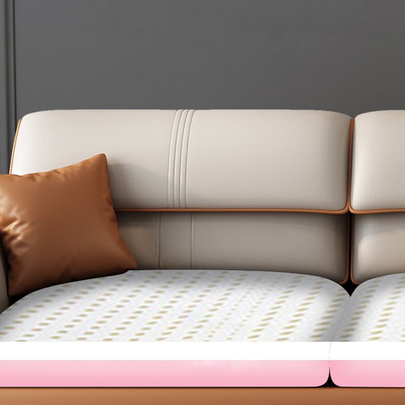 Contemporary Pillow Top Arm Sectional Sofa 34.65"H Cushion Back Sofa Clearhalo 'furn' 'furn_sectionals' 'Furniture' 'furniture_sectionals' 'Living Room Furniture' 'Sectionals' 1200x1200_6c2645b5-7cdd-4651-87e0-0c5746e6e8a6