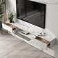 Console de meuble TV mural Console multimédia TV en bois avec 2 tiroirs